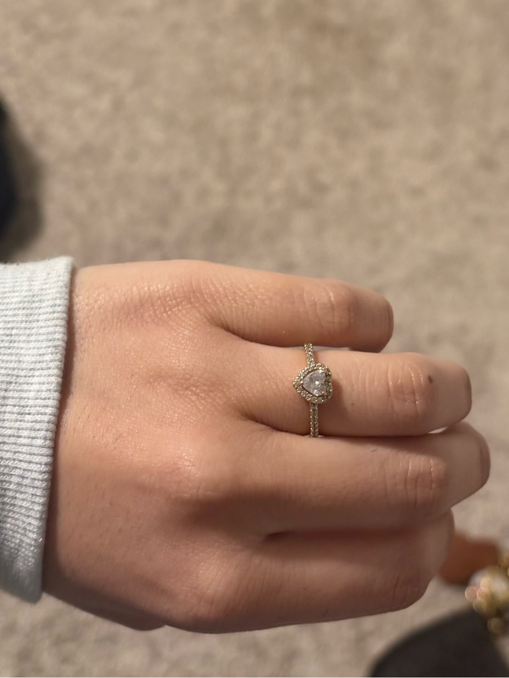 Pandora Gold Heart Ring Size 54